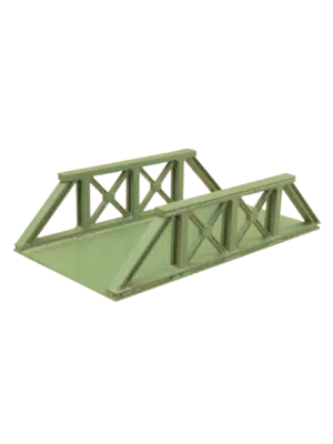 Spur N Stahlbrücke flach zweigleisig grün