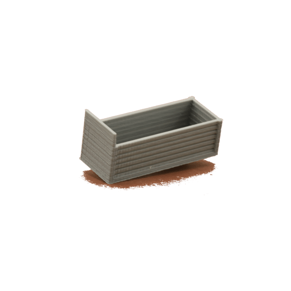 Abrollcontainer Bauschutt hoch silber-grau