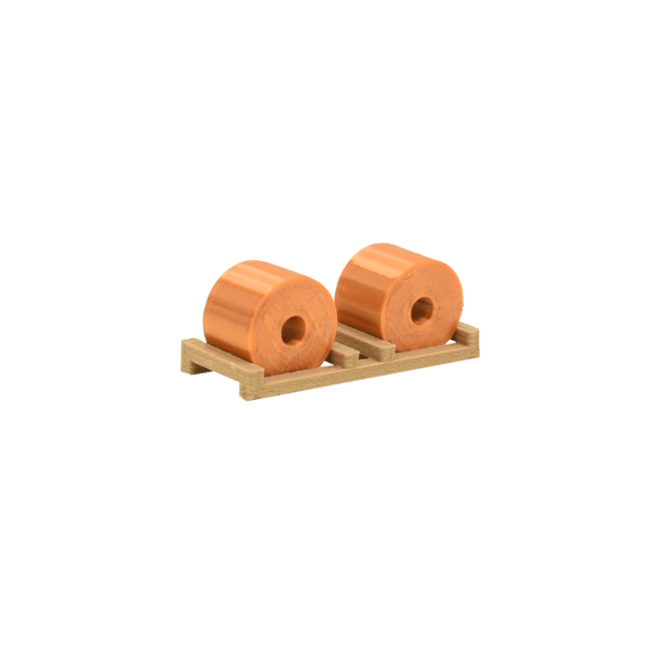 Kupfer Coils gewickelt mit Holzbock