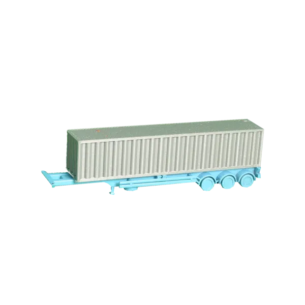 Container Chassi 40ft blau lang mit Container