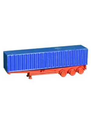 Container Chassi 40ft rot mit Container