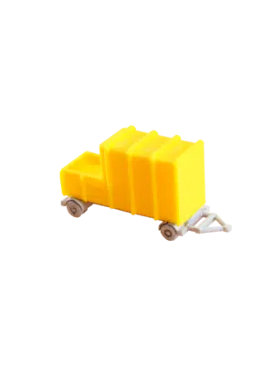 Spur N Anhänger mit Containerpresse gelb