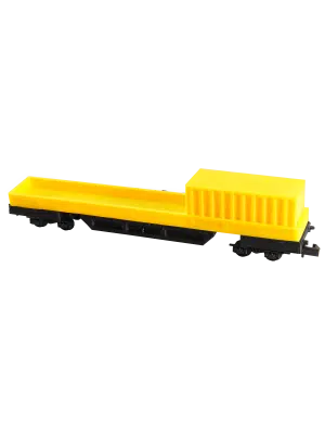Spur N Flachwaggon mit Container gelb